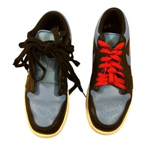 NIKE Men's Black and Blue Sneakers